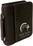 Leather Zippered Bible Cover - Personalized and Engraved