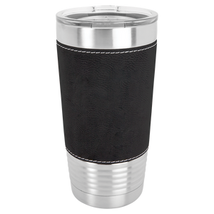 20 oz. Laserable Leatherette Polar Camel Tumbler with Clear Lid